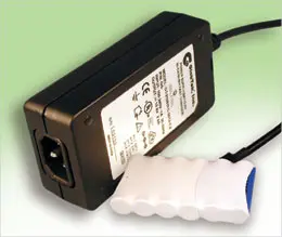 External Switchmode Constant Current Split-Charge, two states: fast charge with charge termination and trickle charge end module. Fast Charge, 1C, Main Termination is achieved by Negative Delta Voltage... External Switchmode Constant Current Split-Charge, two states: fast charge with charge termination and trickle charge end module. Fast Charge, 1C, Main Termination is achieved by Negative Delta Voltage...