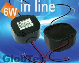 In-line power supplies have Double-Enforced Insulation Mechanical Configurations, Regulated Outputs voltage from: 5V to 48Vdc in 0.1V increments, up to 6W of continuous output power. GlobTek’s GT-91114... In-line power supplies have Double-Enforced Insulation Mechanical Configurations, Regulated Outputs voltage from: 5V to 48Vdc in 0.1V increments, up to 6W of continuous output power. GlobTek’s GT-91114...